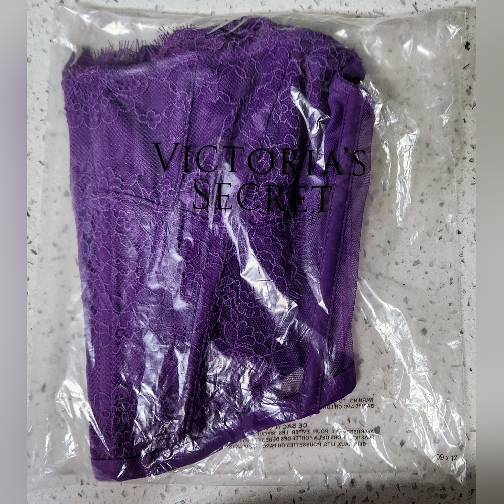 Victoria's Secret DREAM ANGELS‎ Lace Corset Top - Purple - Small - Picture 6 of 7